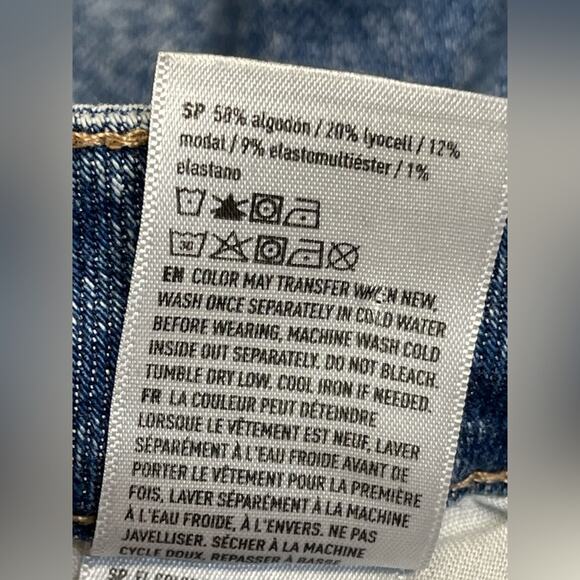 American Eagle women’s highest rise mom jeans sz 8S medium wash stretch blue - Picture 7 of 15